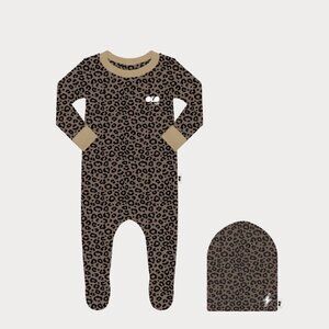 OLO FOOTIE BEANIE SET SLATE